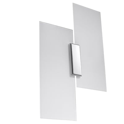 Applique Acier Chrome/Blanc E27 2 Fabiano EDEN