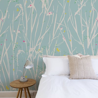 Papier peint panoramique Forêt des tropiques, Bleu 425 x 250cm ACTE DECO