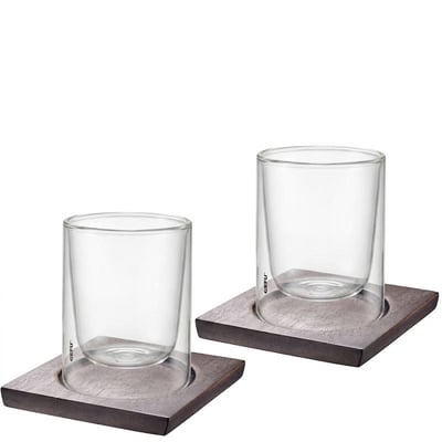 Set de verre Thermo MIRA, 2 pièces 235ml + Sous-verre MIRA, 2 pièces GEFU