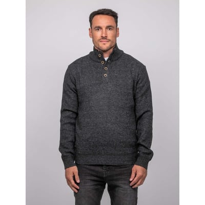 Pull Col Montant Boutonné Maille Chinée Lookies RITCHIE