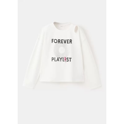 T-shirt imprimé avec détail d’ouverture MANGO KIDS