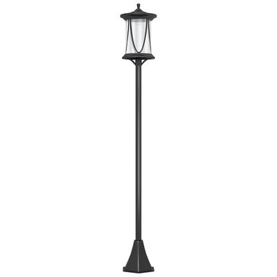 Lampadaire solaire extérieur LED H. 127 cm fonctionnement auto noir OUTSUNNY