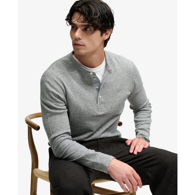 Haut Col Grand-Père Gaufré Mini Slub Manches Longues SUPERDRY