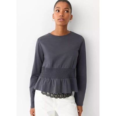 T-shirt froncé coton MANGO TEEN