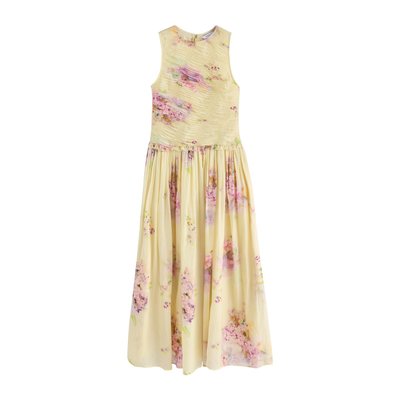 Robe de cérémonie longue smockée sans manches NEXT