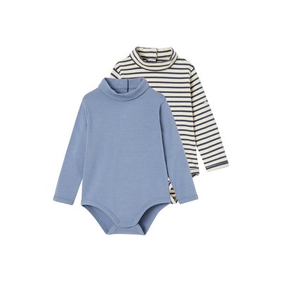 Lot de 2 bodies col roulé VERTBAUDET
