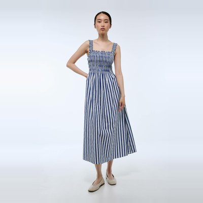 Robe midi smockée en coton BIO GOTS MONOPRIX
