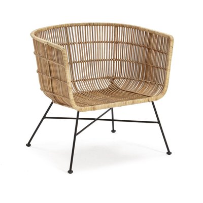 Fauteuil en osier, style bohème, Laarne RECOLLECTION