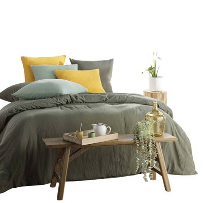 Housse de couette et ses taies gaze de coton mix match EDEN