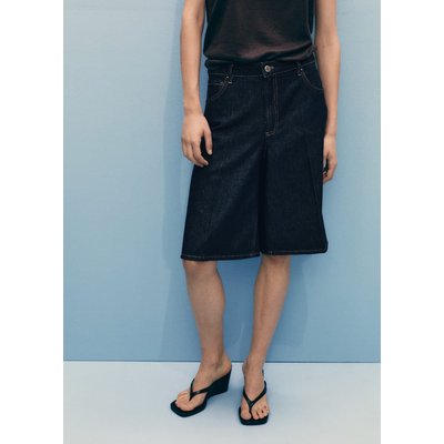 bermuda taille haute rinse wash MANGO