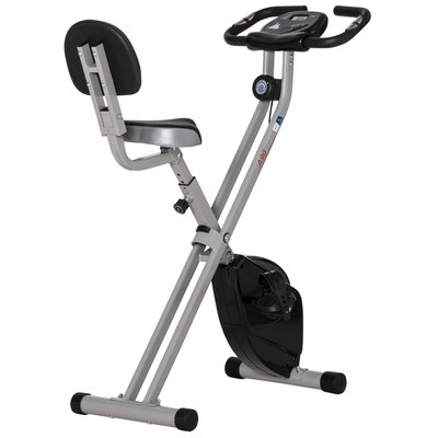 Vélo d'appartement pliable réglable - collaboration Aosom.fr x FFHandball - écran LCD multifonction HOMCOM