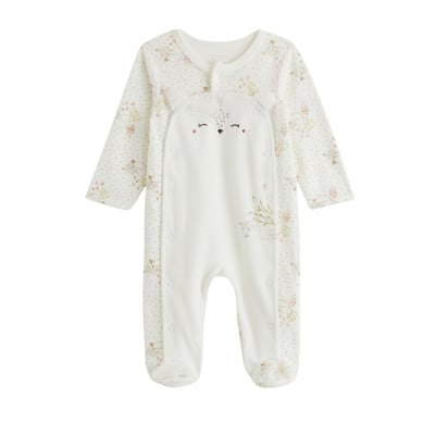 Pyjama bébé en velours ouverture pont Doucette PETIT BEGUIN