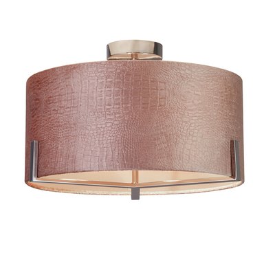 Blush Pink Velvet Fixed Ceiling Light SO'HOME