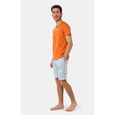 Pyjashort en coton imprimé, Camping ARTHUR