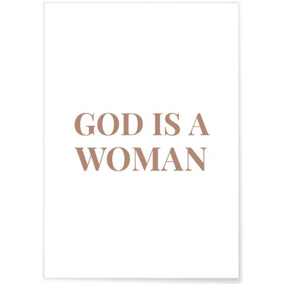 Affiche God is a woman L'AFFICHERIE