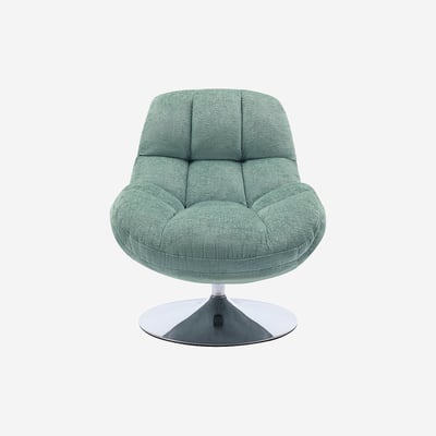 Fauteuil pivotant en tissu et métal chromé MOGLIANO HABITAT