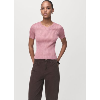 Pull-over Fil textile manches courtes MANGO