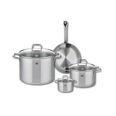 Batterie 1 poêle 24cm + 3 faitouts 12/20/26cm PROFI CITRIN ELO