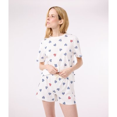 Pyjashort en coton manches courtes PETIT BATEAU