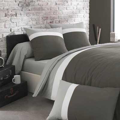 Housse de couette bicolore en coton, Made in France, MÉLI-MÉLO ORIGIN