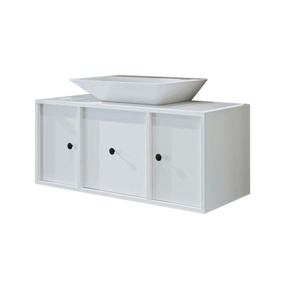 Meuble vasque 105 cm 2 portes 1 tiroir SIREN PIER IMPORT