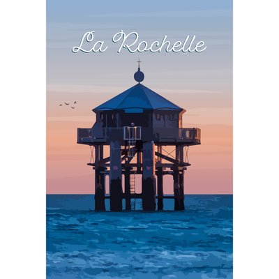 Tableau Mural Encadré Illustration Ciel Rose CEANOTHE