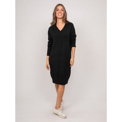 Robe Pull Longue Maille Douce Col V Iberna DONA LISA