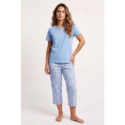 Pyjama corsaire motifs pommes flamingo en coton l?ger ARMOR-LUX
