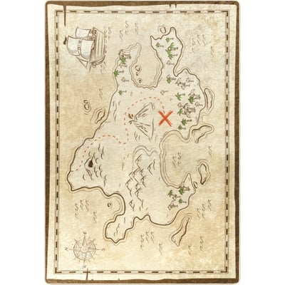 Tapis chambre enfant Carte Tresor EDEN