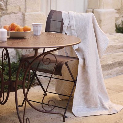 Plaid tissé ALIX ENFIL&SURTOI Naturel TOISON D OR