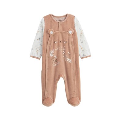 Pyjama bébé en velours ouverture pont Mini Loutre PETIT BEGUIN