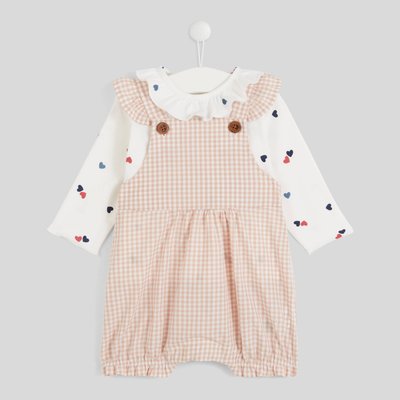 Set salopette et tee-shirt manches longues en coton BIO BOUT'CHOU
