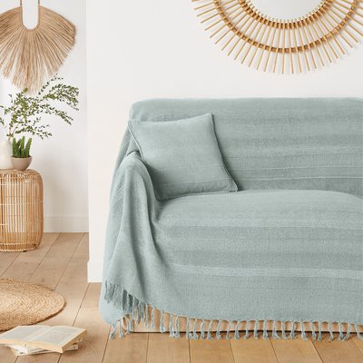 Plaid artisanal frangé coton, Nedo LA REDOUTE INTERIEURS