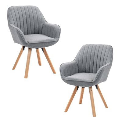 Lot de 2 fauteuil de salle à manger rotatif scandinave, CARSON MEUBLES COSY
