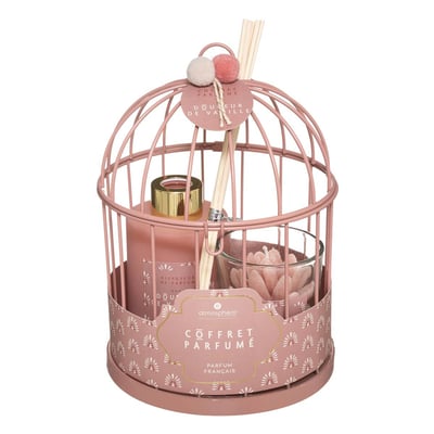Coffret cadeau bougie parfumée et diffuseur en cage MERVEILLEUSE ATMOSPHERA