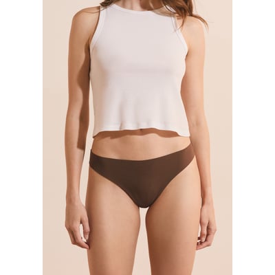Tanga en coton sans coutures INVISIBLE W25 ETAM