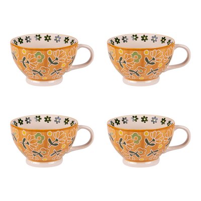 Coffret de 4 tasses   36 cl-PEONY TABLE PASSION