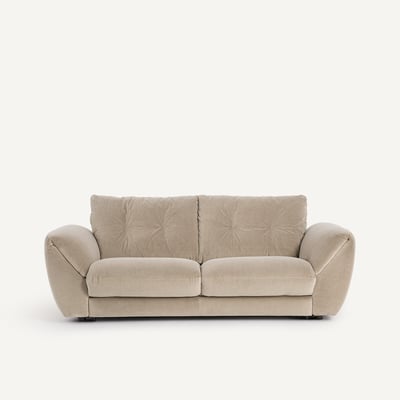 Canapé 3 places convertible en velours stonewashed, EDGAR AM.PM