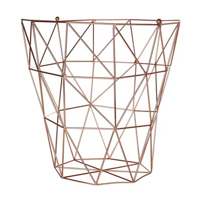 Copper Finish Storage Basket SO'HOME