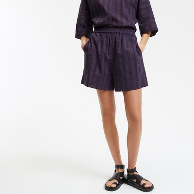 Short en broderie anglaise, taille élastiquée LA REDOUTE COLLECTIONS