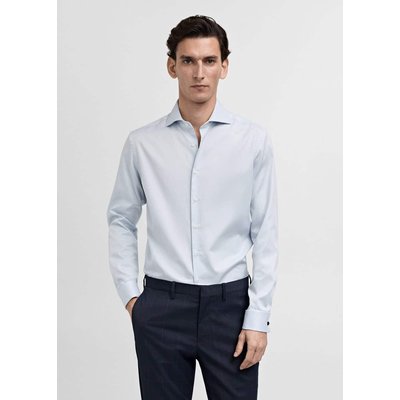 Chemise costume slim-fit tissu twill boutons de manchette MANGO MAN
