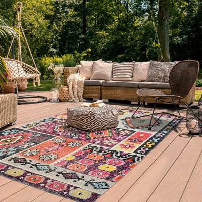 Tapis extérieur tissé kilim rectangle EXT LAHORS UN AMOUR DE TAPIS