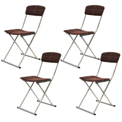 Lot de 4 Chaises pliantes avec surpiqûres TOILINUX