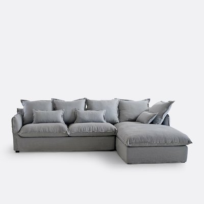 Divano letto angolare lino stropicciato, Odna LA REDOUTE INTERIEURS