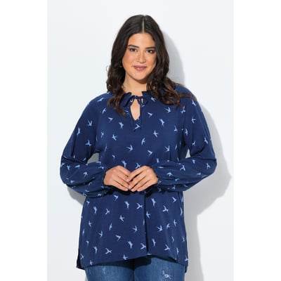 T-shirt avec ruchés, motif hirondelles ULLA POPKEN