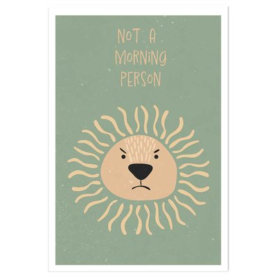 Affiche enfant lion HEXOA