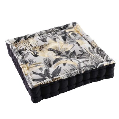 Coussin de sol matelasse Collection Tropic Palmiers DOUCEUR D'INTÉRIEUR