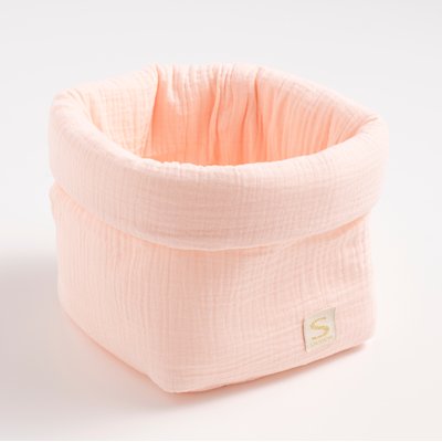 Panière de rangement en double gaze de coton SAUTHON
