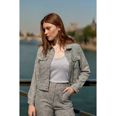 Veste col chemise imprimé à carreaux VANA LA PETITE ETOILE