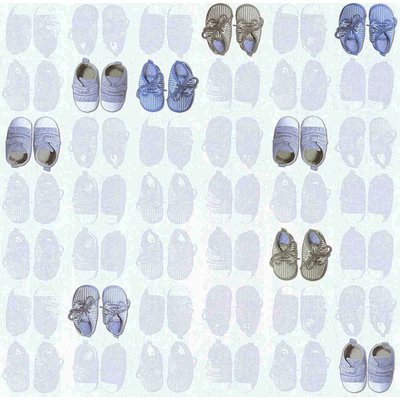Papier Peint "Farandole de Chaussons" HOME MAISON